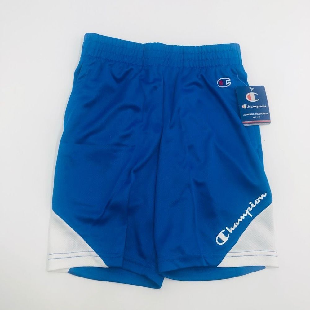 Brand New Champion Bozetto Blue & White Angled Peek Short For Boys Size Small‎